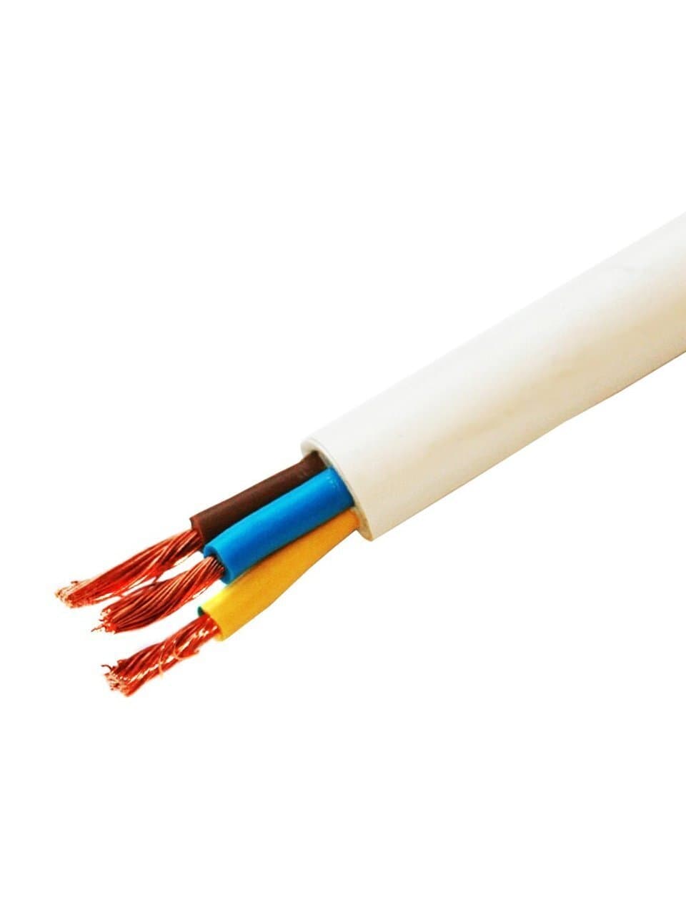 Кабель ПВС, 3х2.5 мм², 50 м, медь, гибкий, ГОСТ, белый, TDM Electric, SQ0118-0032