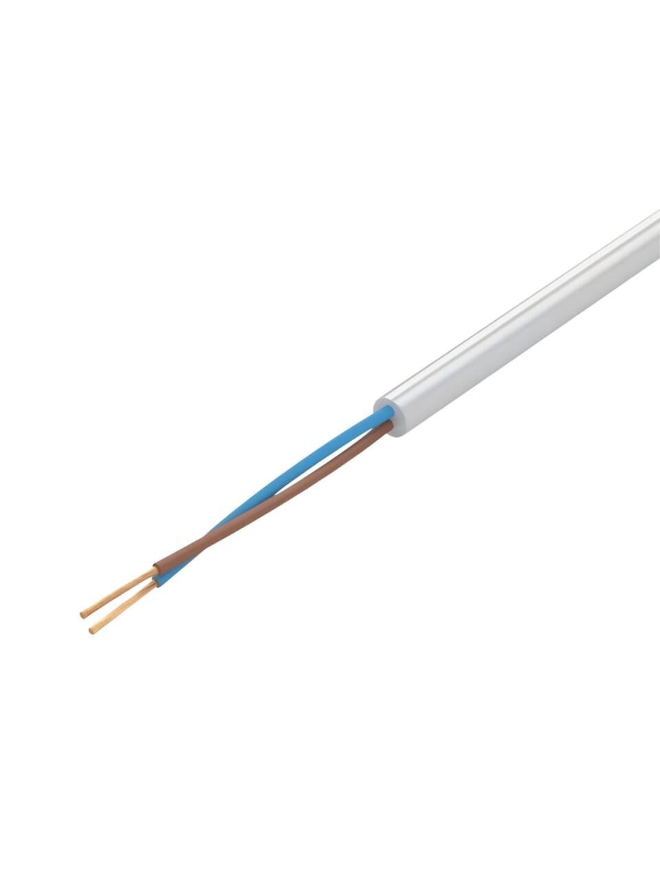 Кабель ПВС, 2х1.5 мм², 10 м, медь, гибкий, ГОСТ, белый, TDM Electric, SQ0118-0011