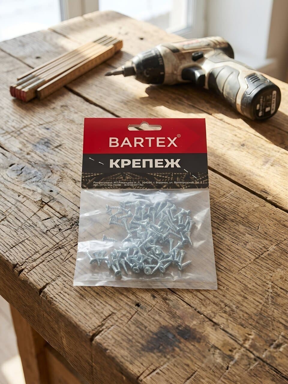 Саморез универсальный, диаметр 3х12 мм, 100 шт, оцинкованный, пакет, Bartex