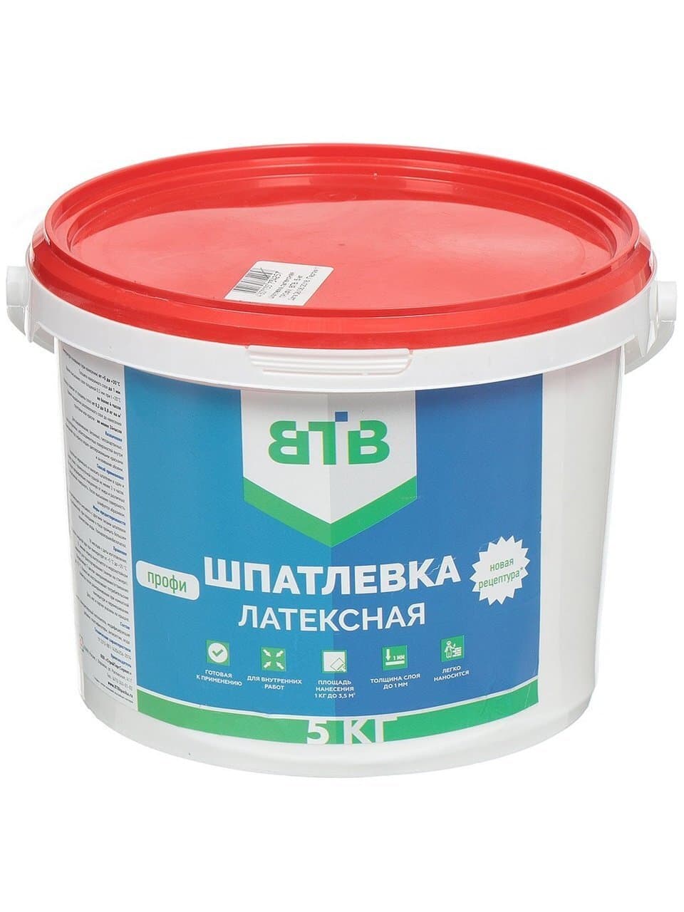 Шпатлевка ВТВ, Профи, латексная, для внутренних работ, 5 кг