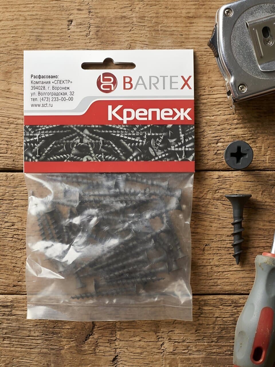 Саморез по дереву и гипсокартону, диаметр 3.5х16 мм, 50 шт, пакет, Bartex