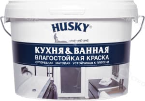 Краска влагостойкая HUSKY для кухонь и ванных комнат 2,5 л