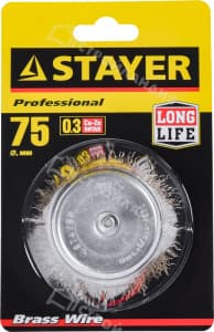 Щетка чашечная для дрели STAYER Профи 75 мм