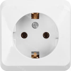 Розетка накладная SCHNEIDER ELECTRIC Wessen Этюд с заземлением белая ОП