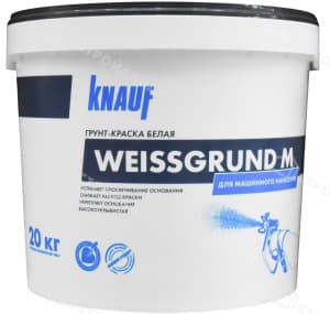 Грунт-краска KNAUF-Вайсгрунд М белая высокоукрывистая 20 кг