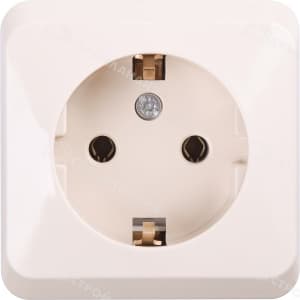 Розетка накладная SCHNEIDER ELECTRIC Wessen Этюд с заземлением крем ОП