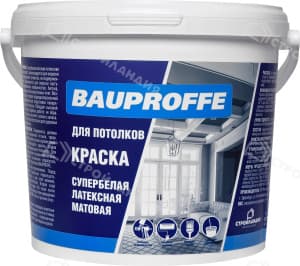 Краска для потолков BAUPROFFE супербелая (7кг)