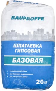 Шпатлевка гипсовая BAUPROFFE Базовая 20 кг