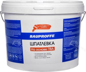 Шпатлевка на основе ПВА BAUPROFFE белая 15 кг