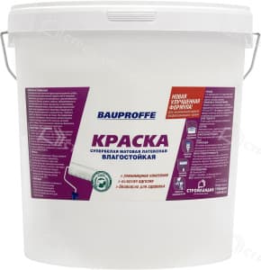 Краска влагостойкая латексная BAUPROFFE супербелая (28кг)