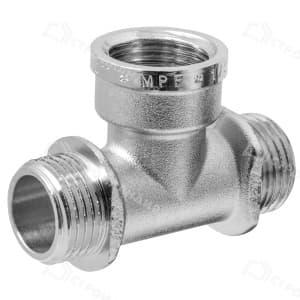 Тройник MASTERPROF 1/2" наружная/внутренняя/наружная с ограничителем