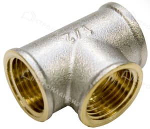 Тройник 1/2" гайка/гайка/гайка 380