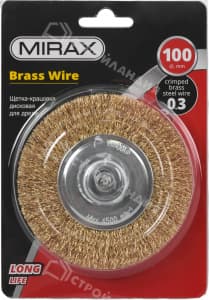 Щетка дисковая для дрели MIRAX 100 мм