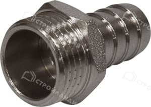 Штуцер под шланг 1/2" - 14 мм 124109/CRSM1214 с наружной резьбой