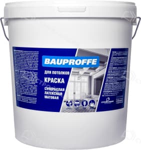 Краска для потолков BAUPROFFE супербелая (28кг)