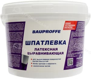 Шпатлевка латексная BAUPROFFE для внутренних работ белая 15 кг