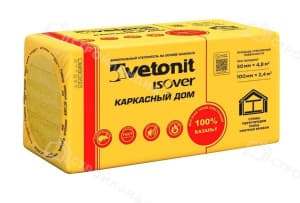 Утеплитель базальтовый VETONIT КАРКАСНЫЙ ДОМ 50Х600Х1000 мм 8 шт