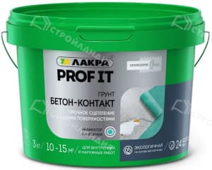 Грунт бетонконтакт ЛАКРА PROF IT 3 кг