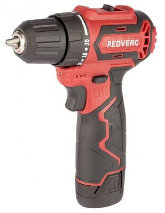 Шуруповерт аккумуляторный бесщеточный RedVerg RD-SD12BL Li-Ion 36Нм 12В 2х2Ач