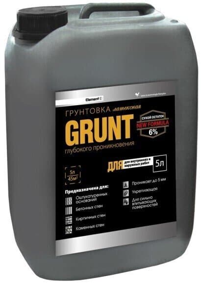 Грунтовка глубокого проникновения ELEMENT Se Grunt проникающая (5л)