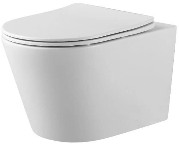 Унитаз подвесной BASARDO безободковый с сидением из дюропласта с функцией soft-close и quick release