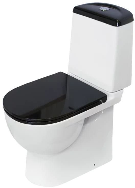Унитаз-компакт Sanita Luxe Best Color Black SL DM с сиденьем